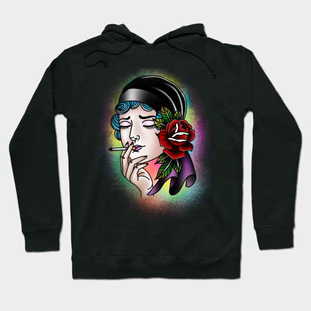 Retro hipster Hoodie by TyJys Ink&Design